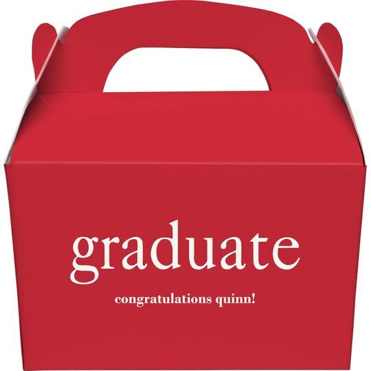 Big Word Graduate Gable Favor Boxes
